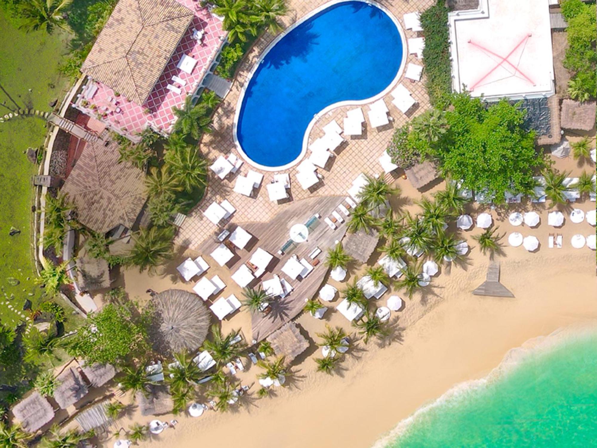 Dpny Beach Hotel & Spa Ilhabela Exteriör bild Aerial view of the resort